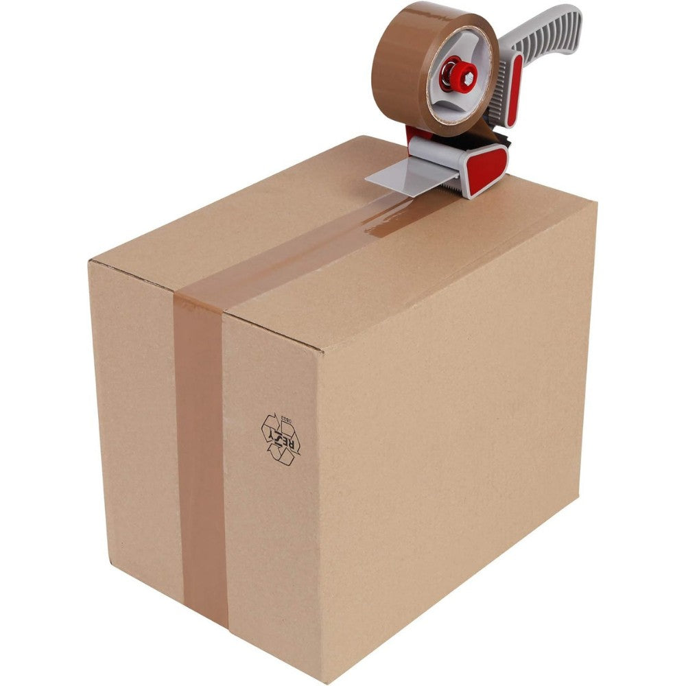 Set 36 Role Banda Adeziva Low Noise pentru Ambalare Colete, Adeziv Acrilic Silentios, Material BOPP 28 Microni, 50 mm x 66 m, Maro