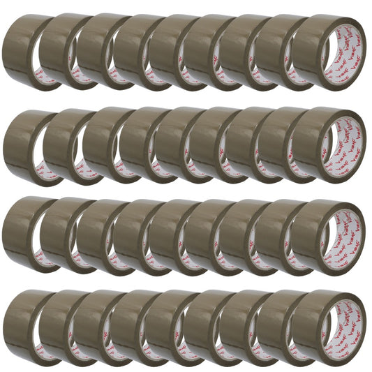 Vibac Banda Adeziva Solvent, Set 36 Role Pentru Ambalare Si Sigilare Industriala, Polipropilena Rezistenta, 48mm x 60m, Maro