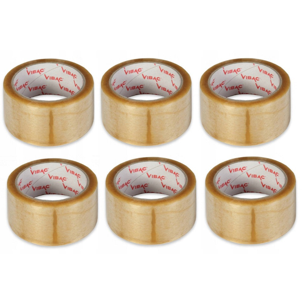 Banda Adeziva Solvent Vibac, Role pentru Ambalare si Sigilare Cutii, Polipropilena BOPP, Rezistenta Ridicata, Maro, 48 mm x 60 m, Set 36 Role