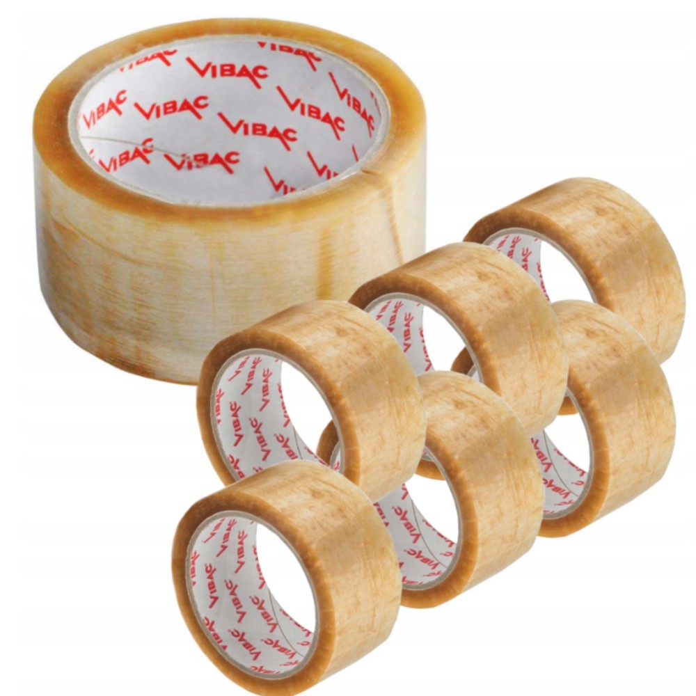 Banda Adeziva Solvent Vibac, Role pentru Ambalare si Sigilare Cutii, Polipropilena BOPP, Rezistenta Ridicata, Maro, 48 mm x 60 m, Set 36 Role