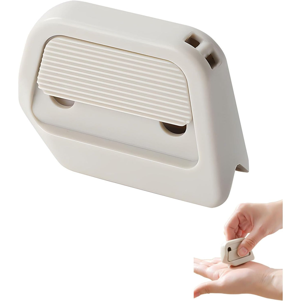 Cutter Portabil Universal, Lama Ceramica Autoretractabila, Magnet Integrat pentru Frigider, ABS, Alb