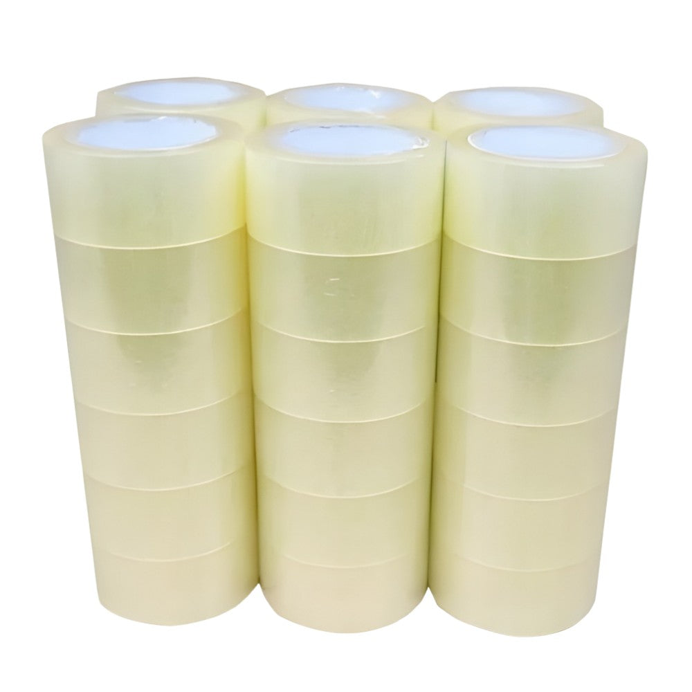 Banda Adeziva Acrilica Pentru Ambalare si Sigilare Cutii, Rezistenta BOPP, Aplicare Manuala sau cu Dispenser, Transparenta, 48 mm x 60 m, Set 36 Role