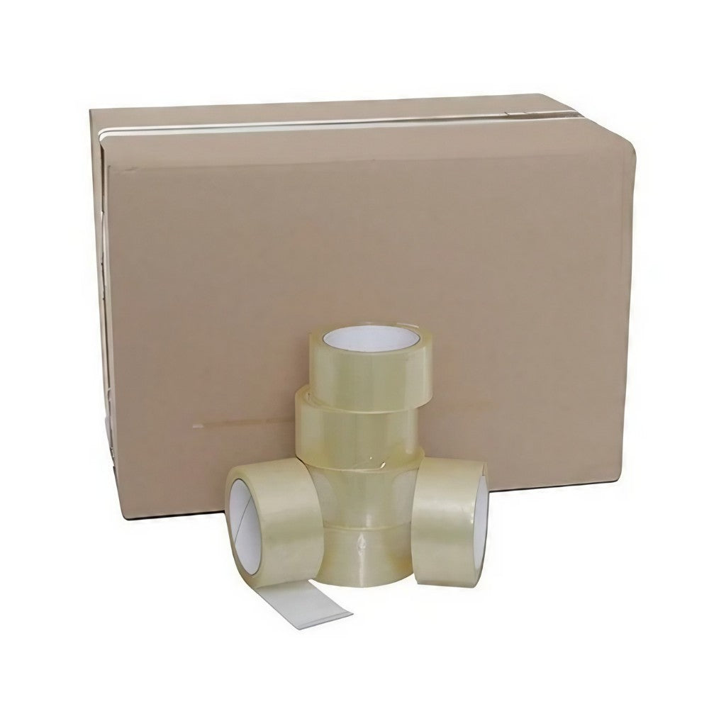 Banda Adeziva Acrilica Pentru Ambalare si Sigilare Cutii, Rezistenta BOPP, Aplicare Manuala sau cu Dispenser, Transparenta, 48 mm x 60 m, Set 36 Role