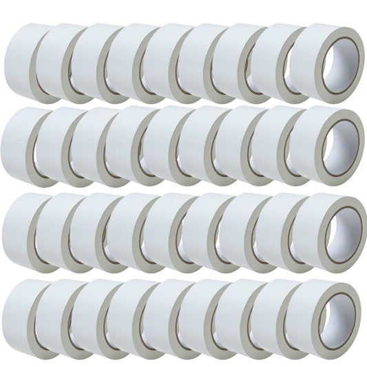 Banda Adeziva Low Noise pentru Ambalare Colete, Adeziv Acrilic Silentios, Material BOPP 28 Microni, 50 mm x 66 m, Alb, Set 36 Role