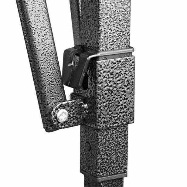 Cadru Metalic Cort Pavilion, Structura Pliabila Tip Armonica, Inaltime Reglabila, Metal Rezistent la Coroziune, Fara Prelata, 4.3 x 2.9 x 2.7 m, Negru