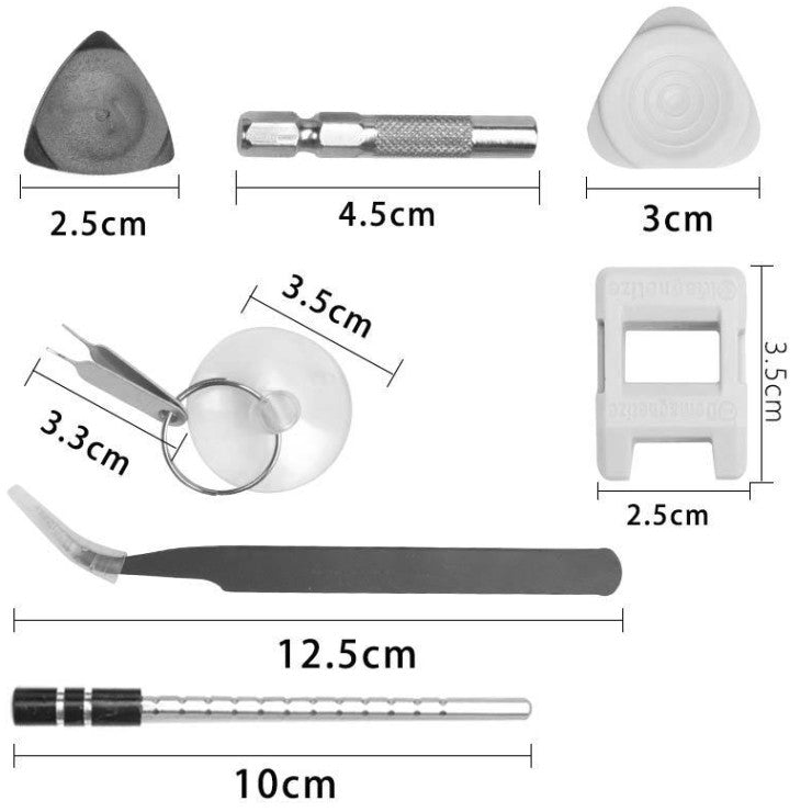 Set Surubelnite de Precizie 115-in-1 pentru Electronice, Telefon si Laptop, Biti Magnetici din Otel Crom Vanadiu, Maner Anti-Alunecare, Extensie Flexibila, 18 x 11 x 6 cm, Negru-Alb