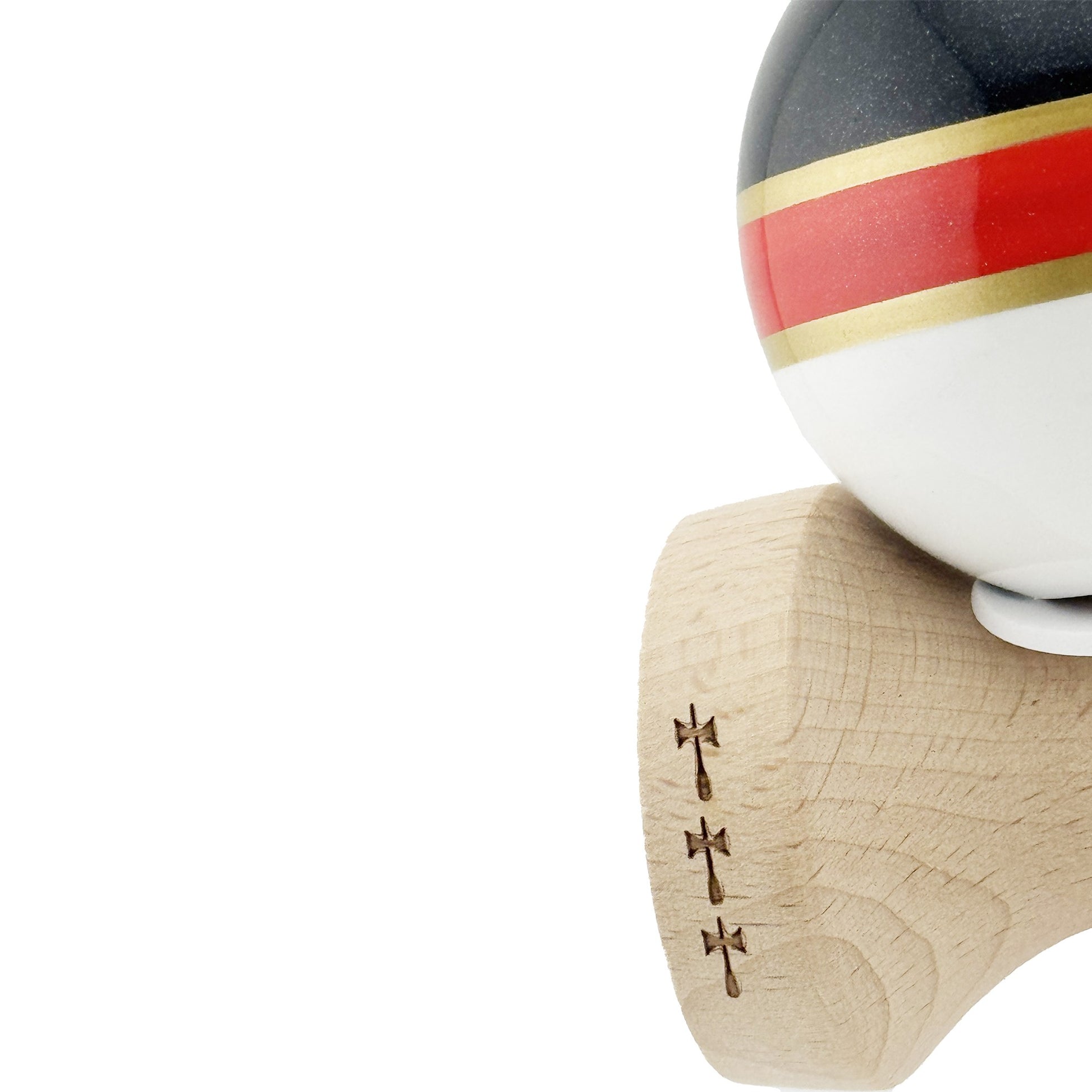 Kendama X Royal Spike Originala, Model V3 Inel Rosu, Profesionala, Cupe Mari King Size, Super Sticky, Gaura in Baza, Rulment, Ata 55cm