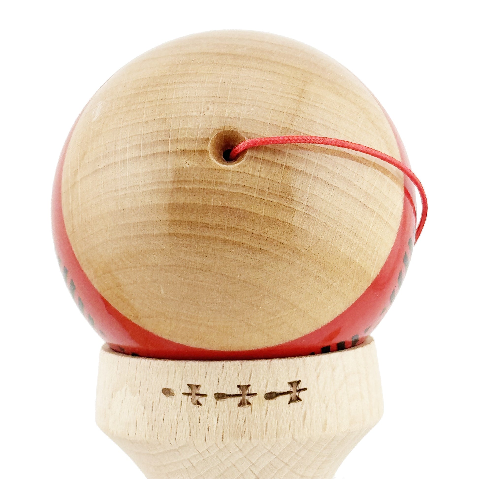 Kendama X Vibes Originala, Model V3 Rosu, Profesionala, Cupe Mari King Size, Super Sticky, Gaura in Baza, Rulment, Ata 55cm