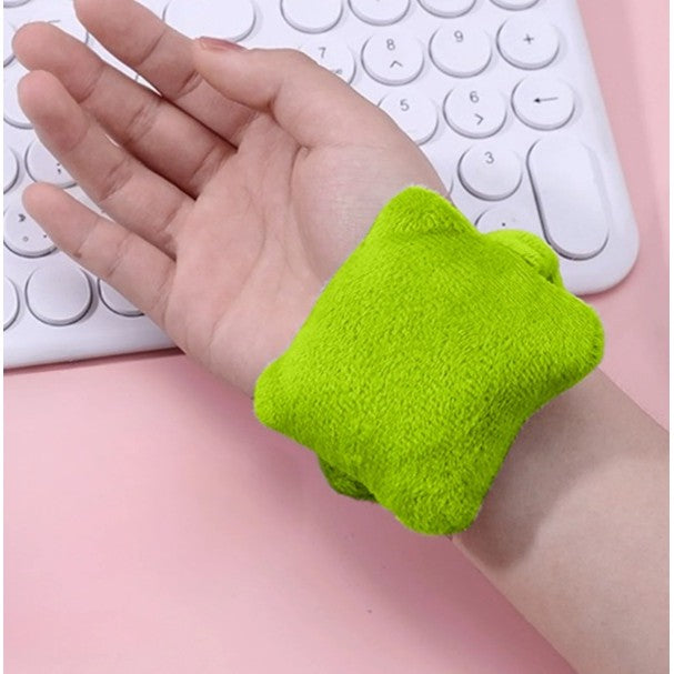 Suport Incheietura Mouse si Tastatura, Pernuta Ergonomica cu Banda Elastica, Plus si Bumbac PP, 7.5 x 7 cm, Verde