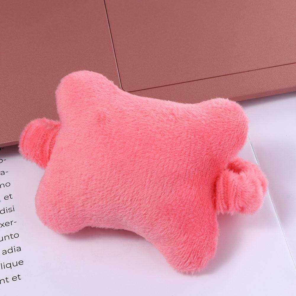 Suport de Mana pentru Incheietura, Pernuta Ergonomica cu Banda Elastica pentru Mouse si Tastatura, Material Plus Moale, 7.5 x 7 cm, Roz