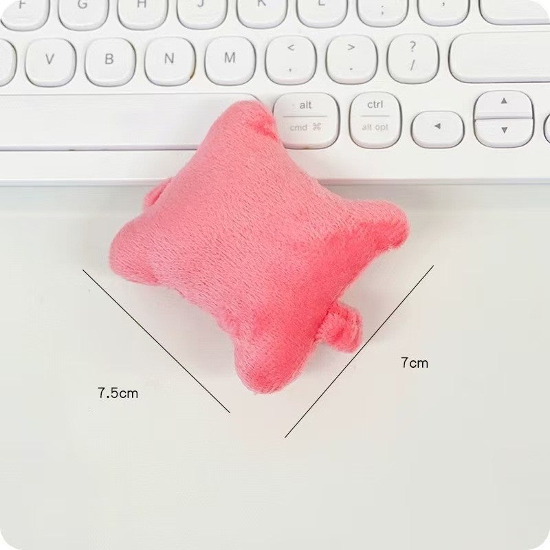 Suport de Mana pentru Incheietura, Pernuta Ergonomica cu Banda Elastica pentru Mouse si Tastatura, Material Plus Moale, 7.5 x 7 cm, Roz