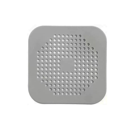 Filtru Chiuveta Anti-Infundare pentru Bucatarie si Baie, Protectie Scurgere cu Ventuze, Silicon Flexibil TPR, 14.5 x 14.5 cm, Gri