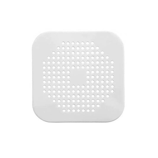 Filtru Chiuveta Anti-Infundare pentru Bucatarie si Baie, Protectie Scurgere cu Ventuze, Silicon Flexibil TPR, 14.5 x 14.5 cm, Alb