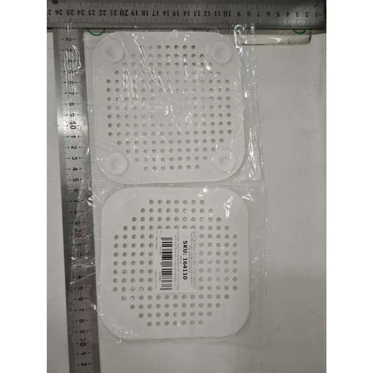 Filtru Chiuveta Anti-Infundare pentru Bucatarie si Baie, Protectie Scurgere cu Ventuze, Silicon Flexibil TPR, 14.5 x 14.5 cm, Alb