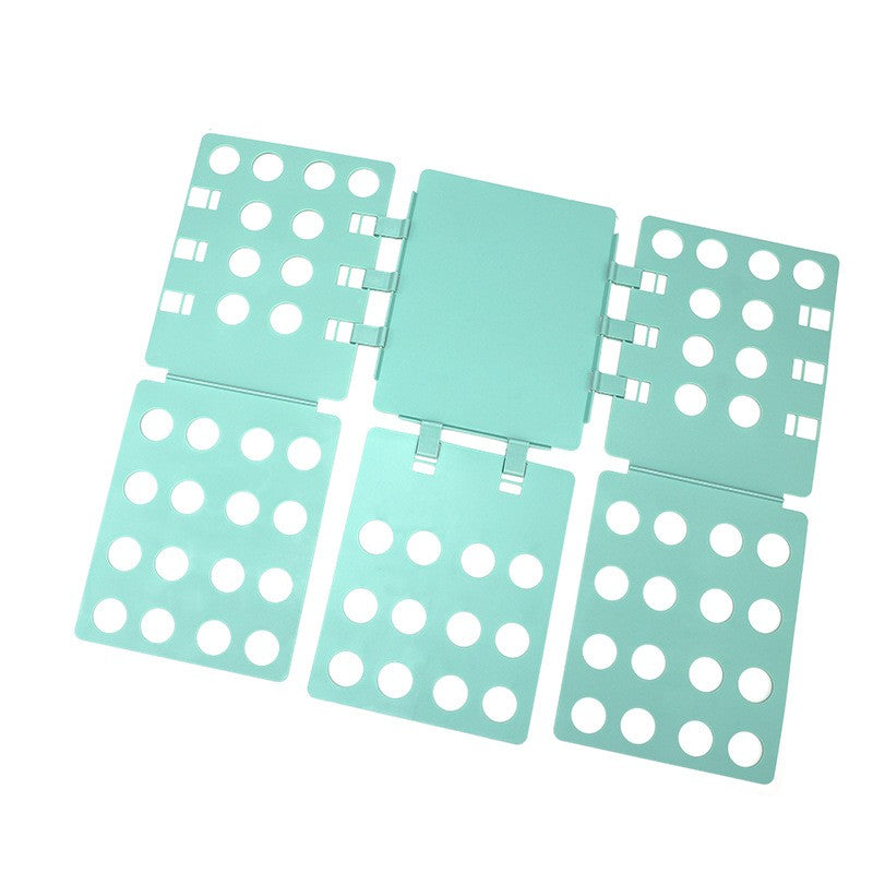 Dispozitiv Pentru Impaturit Tricouri Si Camasi, Placa Pliabila Pentru Organizare Haine, Material PP, 70 x 56 cm, Turcoaz