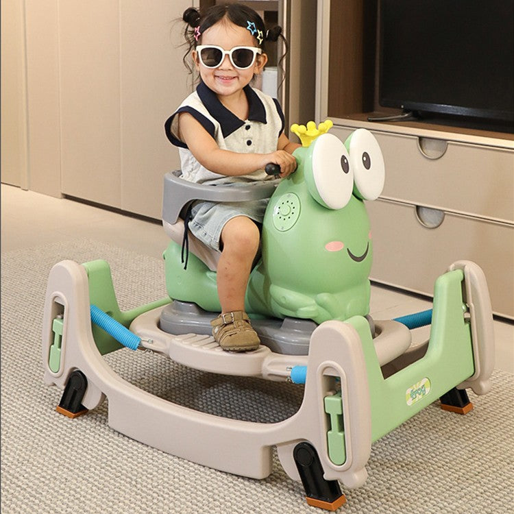 Masinuta Balansor Multifunctionala pentru Copii, Trotineta 2 in 1 Model Calut Scooter, Plastic Rezistent, Varsta 1-3 Ani, 84 x 80 x 58 cm, Verde
