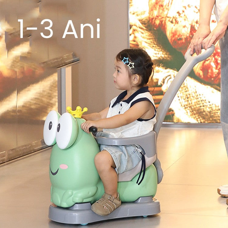 Masinuta Balansor Multifunctionala pentru Copii, Model Calut Scooter 2 in 1, Utilizare Interior si Exterior, 1-3 Ani, 93 x 80 x 58 cm, Verde