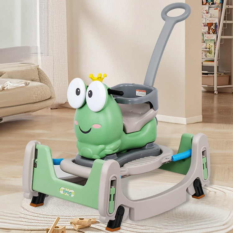 Masinuta Balansor Multifunctionala pentru Copii, Model Calut Scooter 2 in 1, Utilizare Interior si Exterior, 1-3 Ani, 93 x 80 x 58 cm, Verde