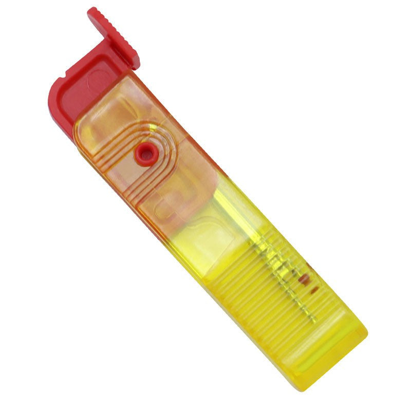 Dispozitiv pentru Descusut și Tăietor de Etichete, Instrument 2-în-1 pentru Croitorie, Design Pliabil și Portabil, Plastic și Metal, 1.7 x 7 cm, Galben/Roșu
