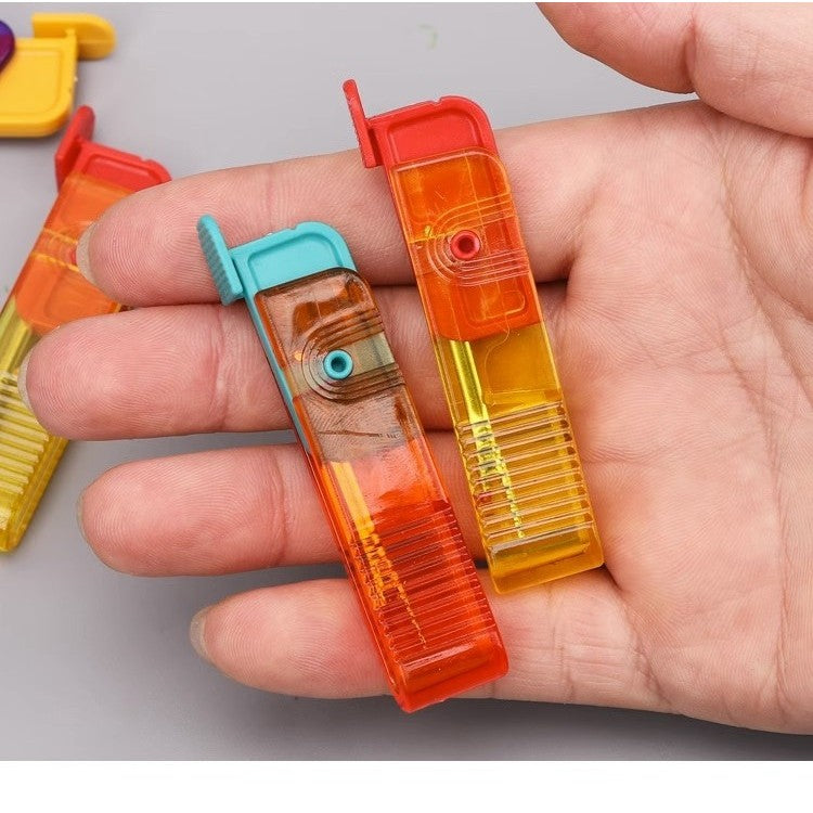 Dispozitiv pentru Descusut și Tăietor de Etichete, Instrument 2-în-1 pentru Croitorie, Design Pliabil și Portabil, Plastic și Metal, 1.7 x 7 cm, Galben/Roșu