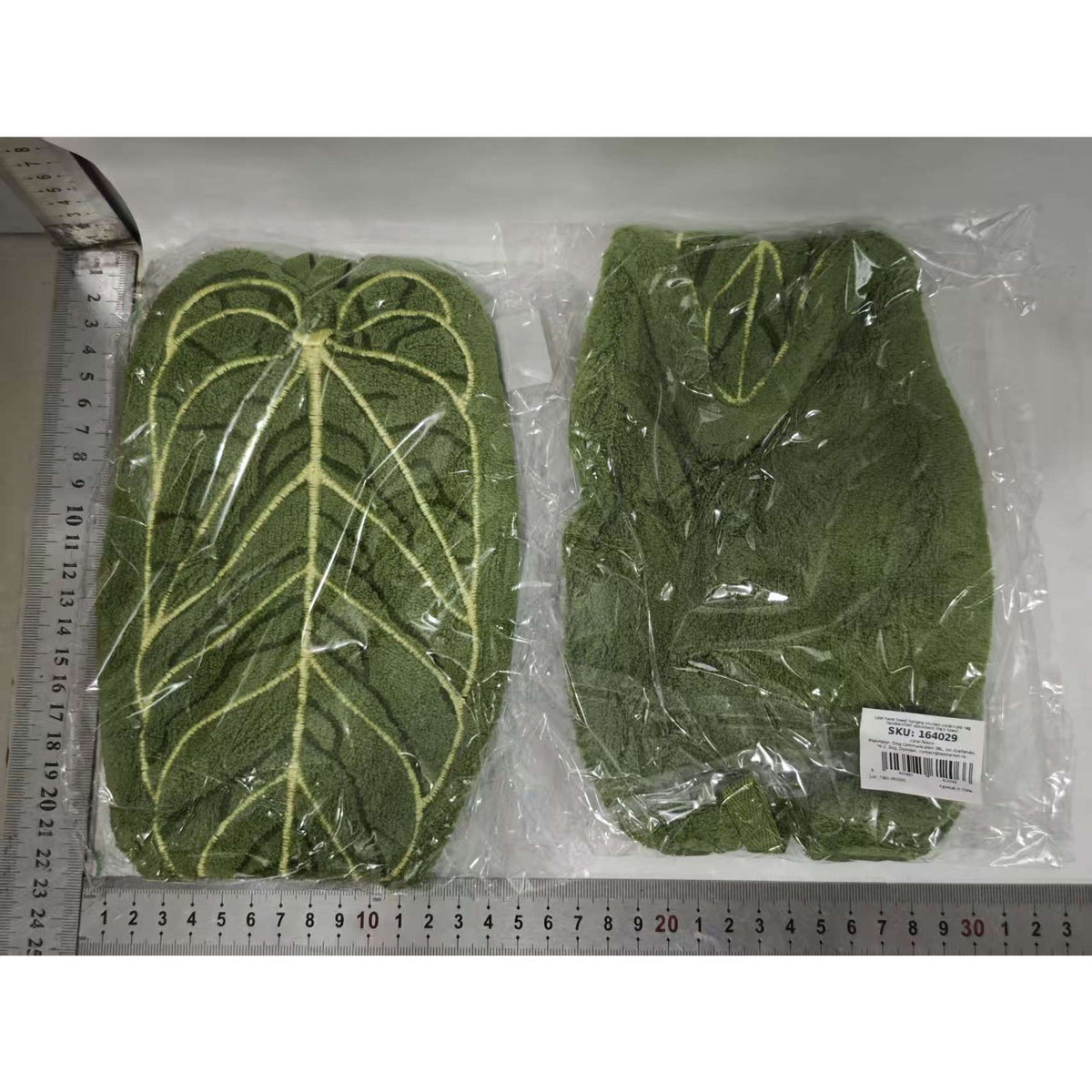 Prosop de Bucătărie Absorbant, Model Decorativ în Formă de Frunză, Material Textil Moale cu Agățătoare, Verde, 32.5 x 15.5 cm