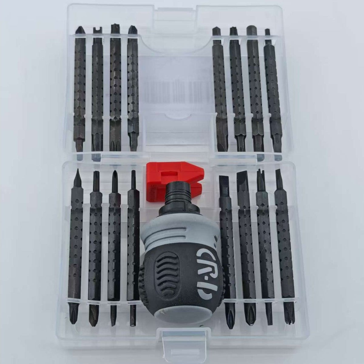 Set de Surubelnite 34-in-1 cu Clichet pentru Electronice si Reparatii Casnice, Maner Ergonomic Antiderapant, Metal, 12 x 10 x 5 cm, Negru Mat