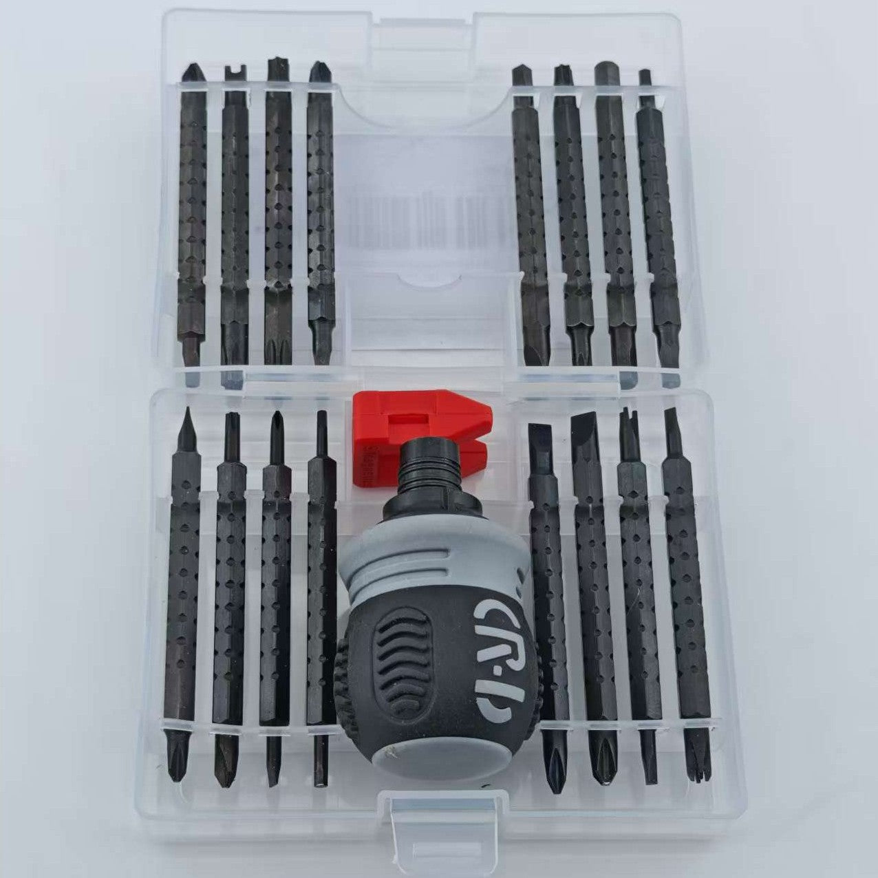 Set de Surubelnite 34-in-1 cu Clichet pentru Electronice si Reparatii Casnice, Maner Ergonomic Antiderapant, Metal, 12 x 10 x 5 cm, Negru Mat