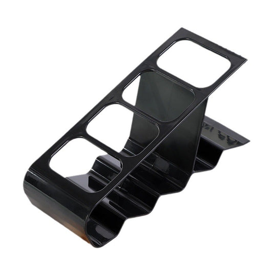 Organizator De Birou Si Suport Pentru Telecomenzi, Multifunctional Cu 4 Compartimente, Plastic Rezistent, 18 x 7 x 9 cm, Negru