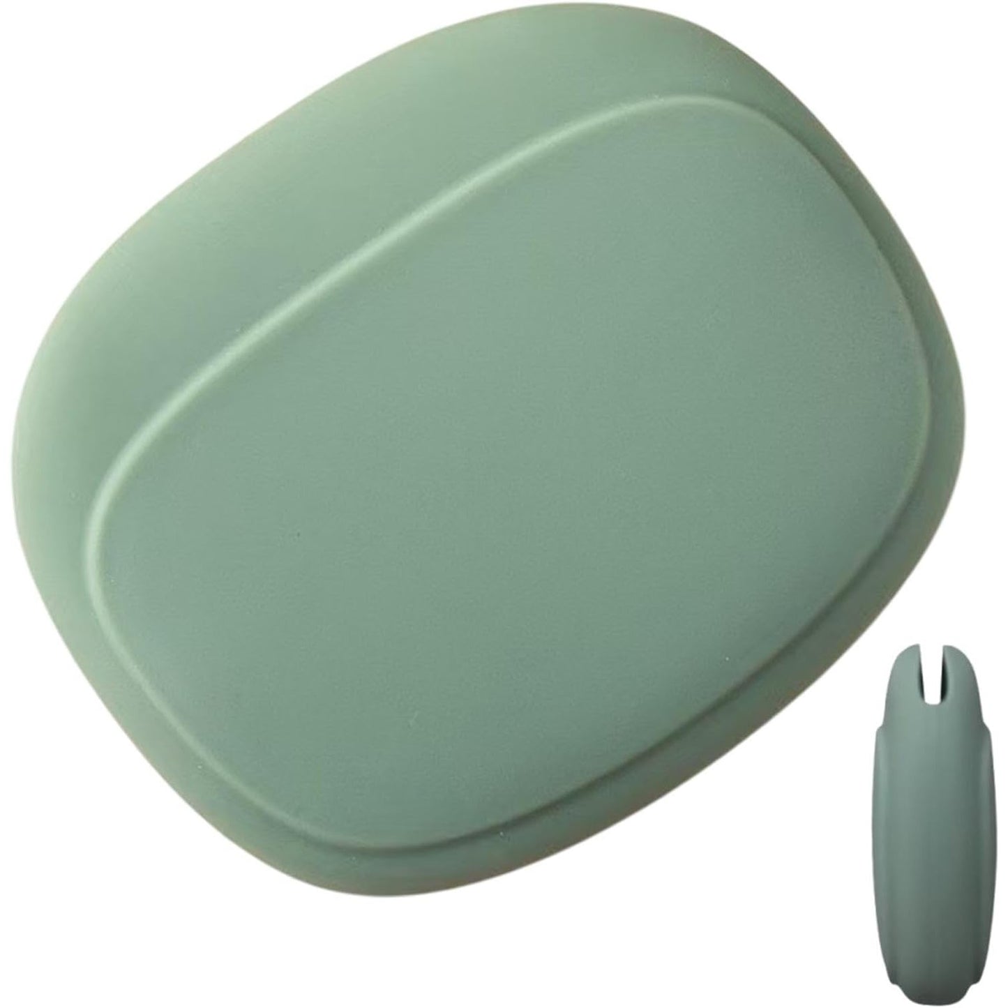 Husă Depozitare Căști și Cabluri, Organizator Multifuncțional Portabil, Silicon Impermeabil, 8.5 x 10 x 2 cm, Gri
