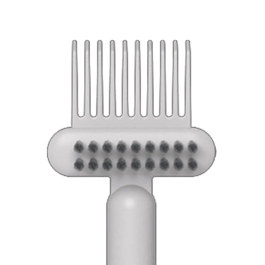 Perie pentru Curatarea Periei de Par si Pieptenilor, Design Tip Grebla cu Gheare, Plastic PP Rezistent, 16 x 5 cm, Alb