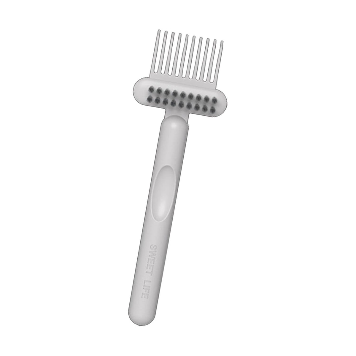 Perie pentru Curatarea Periei de Par si Pieptenilor, Design Tip Grebla cu Gheare, Plastic PP Rezistent, 16 x 5 cm, Alb