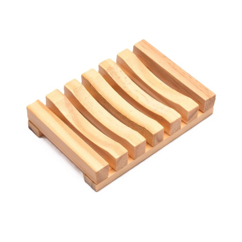 Savoniera Pentru Baie Si Bucatarie, Suport Sapun Cu Scurgere Apa Si Ventilatie, Lemn De Bambus Ecologic, 11.5 x 8 cm, Natur