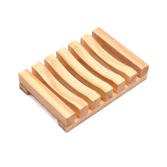 Savoniera Pentru Baie Si Bucatarie, Suport Sapun Cu Scurgere Apa Si Ventilatie, Lemn De Bambus Ecologic, 11.5 x 8 cm, Natur
