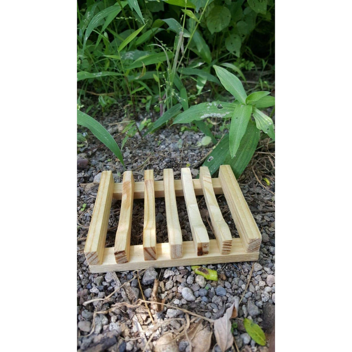 Savoniera Pentru Baie Si Bucatarie, Suport Sapun Cu Scurgere Apa Si Ventilatie, Lemn De Bambus Ecologic, 11.5 x 8 cm, Natur