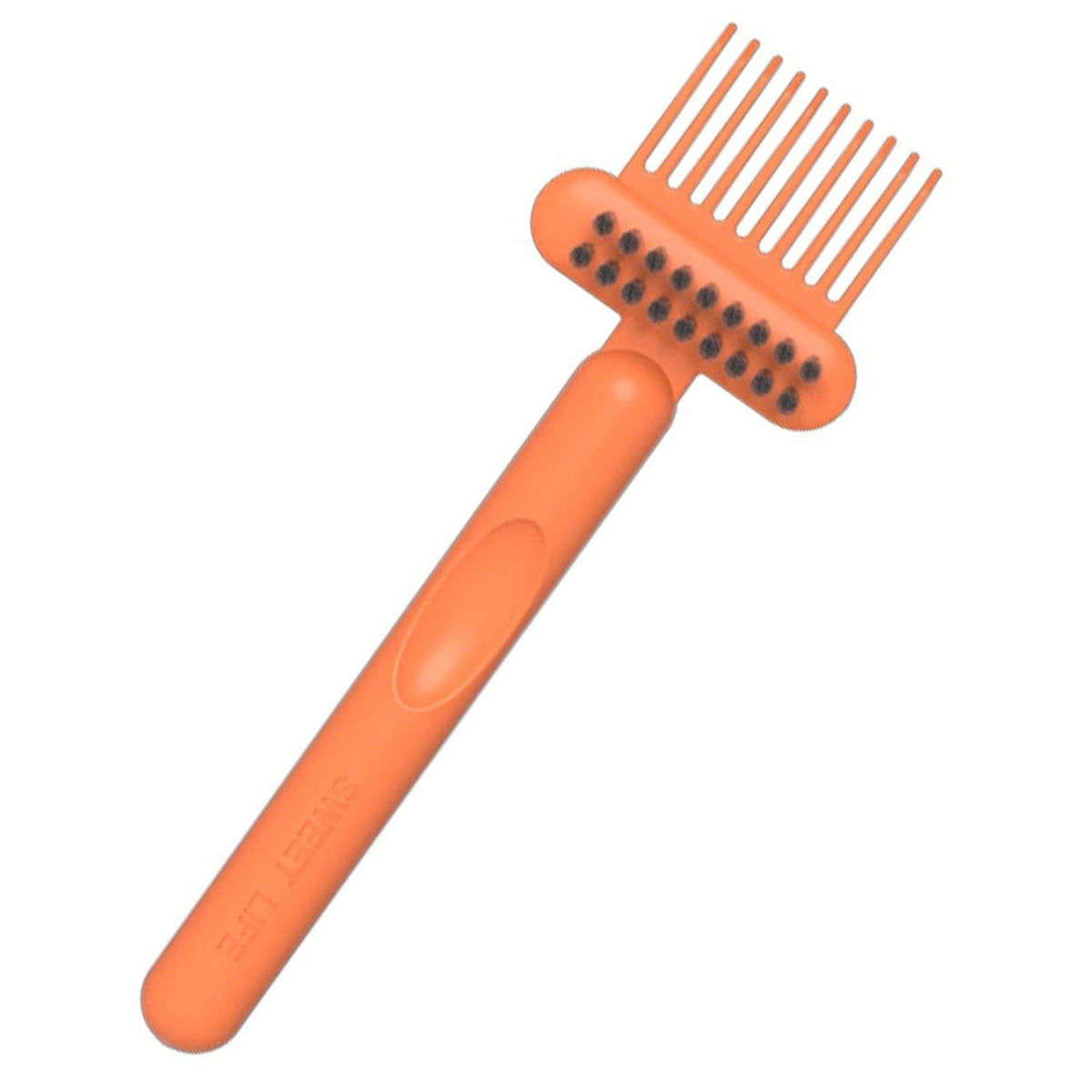 Perie pentru Curatarea Periei de Par si Pieptenilor, Design Tip Grebla cu Gheare, Plastic PP Rezistent, 16 x 5 cm, Portocaliu