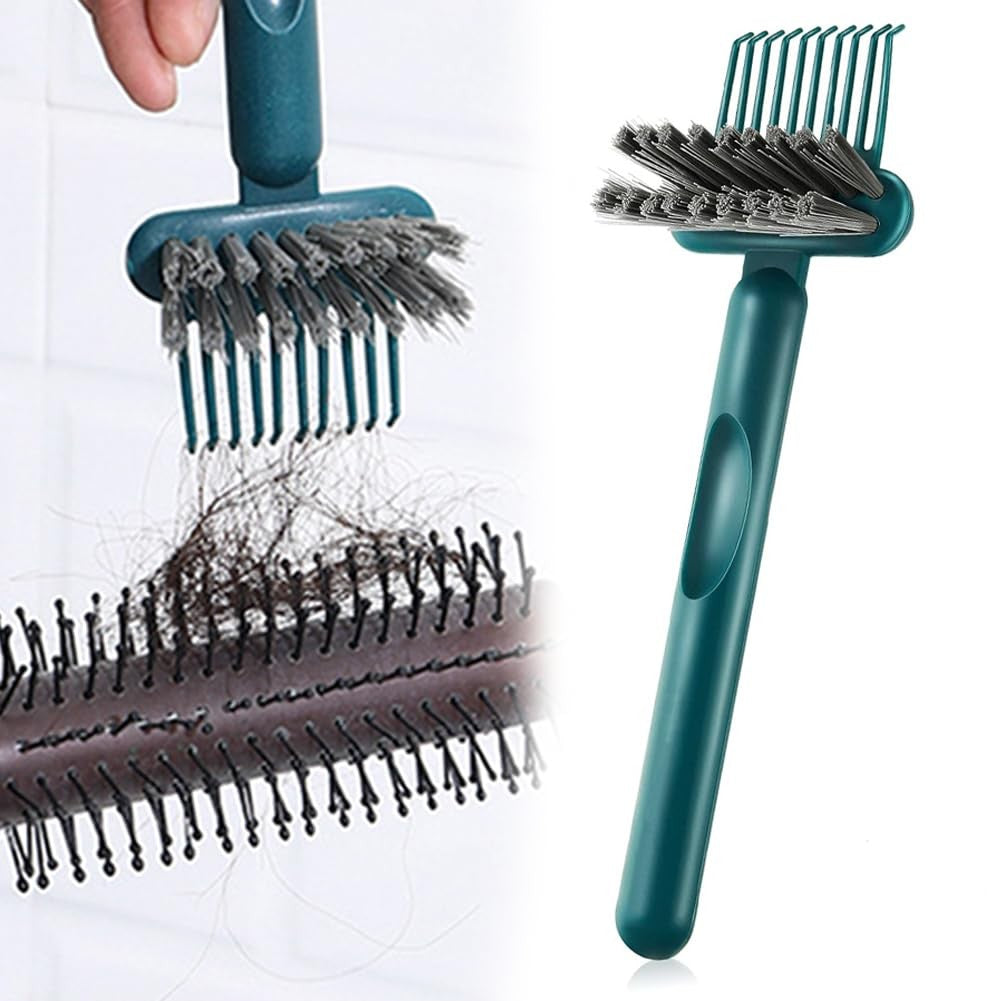 Perie pentru Curatarea Periilor de Par si Pieptenilor, Design Tip Grebla cu Gheare, Plastic PP Rezistent, 16 x 5 cm, Verde