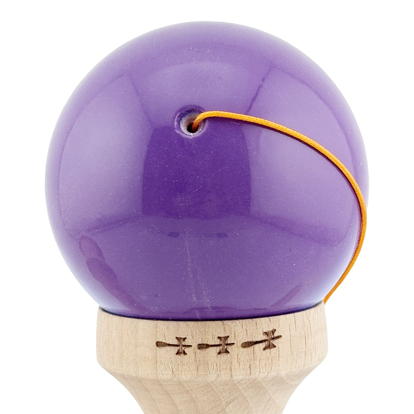 Kendama X Originala, Model Mov / Albastru in Degrade, Profesionala, Cupe Mari, Super Sticky, Rulment, Ata 55cm