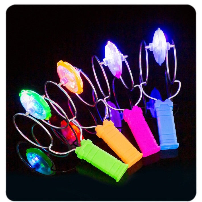 Titirez Magnetic Interactiv cu Lumini LED Multicolore, Jucarie Anti-stres pentru Concentrare, Actionare Manuala prin Inertie, Plastic si Metal, 19.8 x 5 cm, Verde