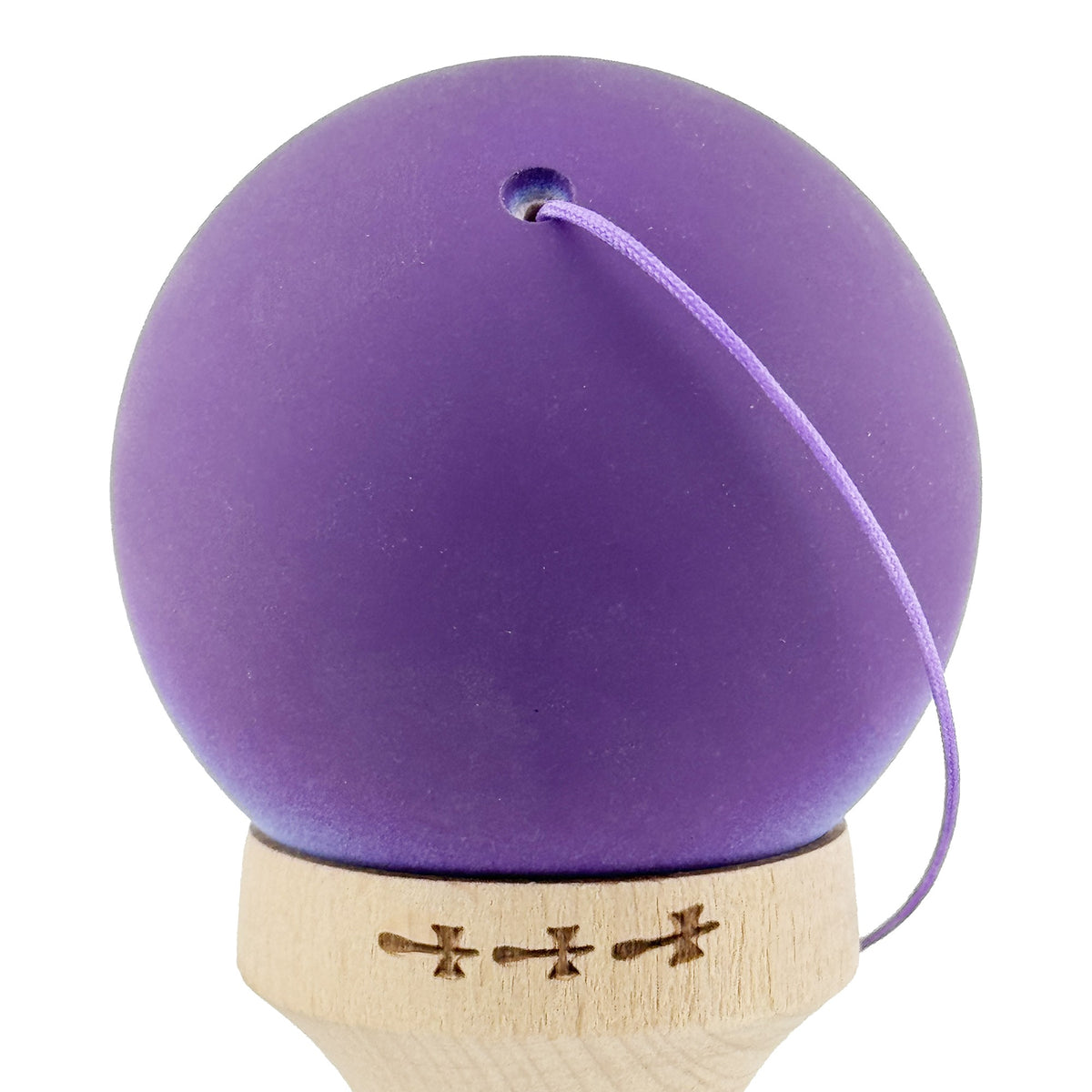Kendama X Originala, Model Violet / Albastru in Degrade, Profesionala, Cupe Mari, Rubber Grip, Rulment, Ata 55cm