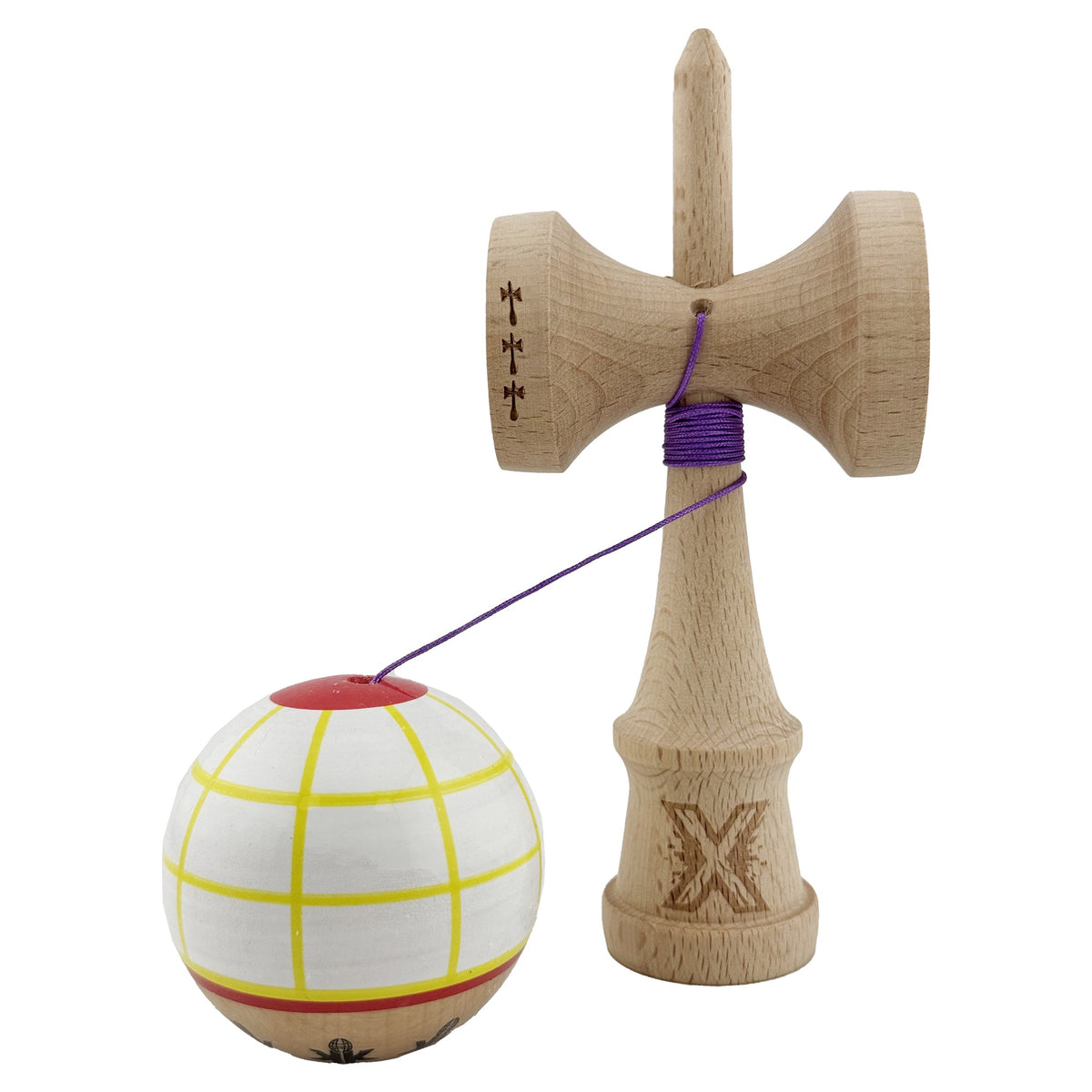 Kendama X Originala, Model Glob, Profesionala, Legendary, Cupe Mari, Super Sticky, Rulment, Ata 55cm