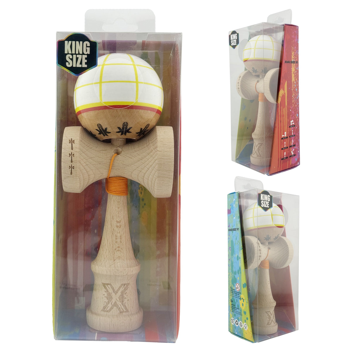 Kendama X Originala, Model Glob, Profesionala, Legendary, Cupe Mari, Super Sticky, Rulment, Ata 55cm