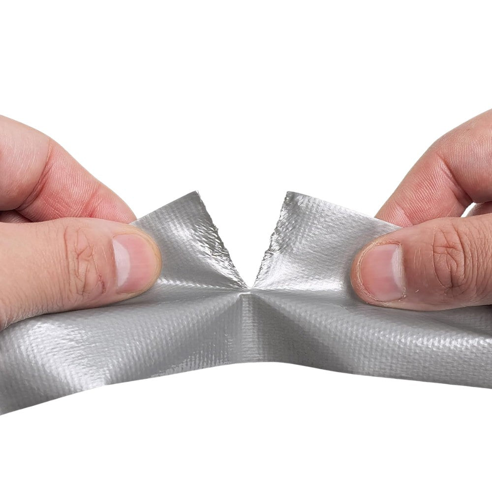 Banda Adeziva de Aluminiu pentru HVAC, Rezistenta Termica si UV, Izolare Conducte de Ventilatie si Aer Conditionat, Set 24 Role, 50 mm x 50 m, Argintiu