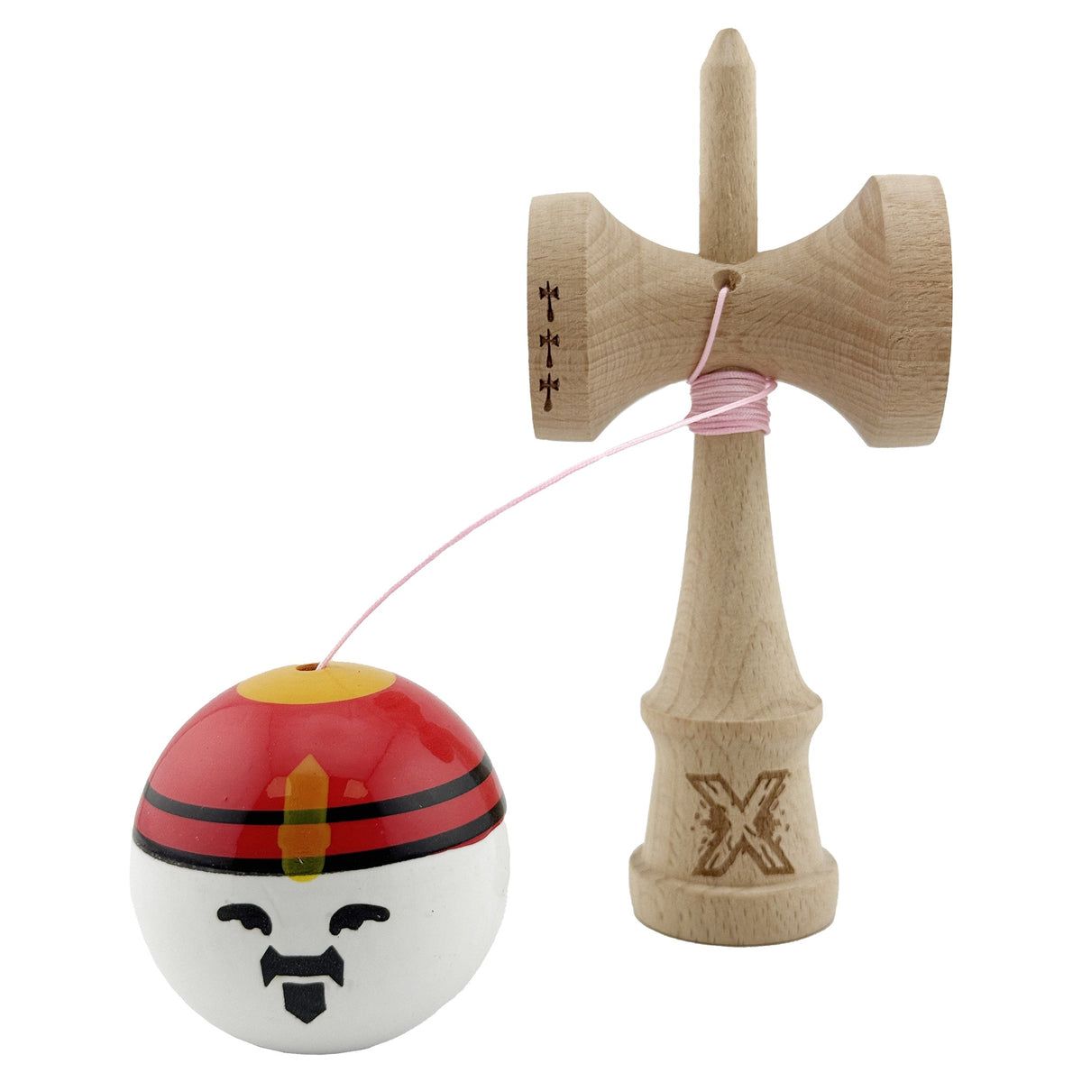 Kendama X Originala, Model Rege, Spike Natur, Profesionala, Cupe Mari, Super Sticky, Rulment, Ata 55cm