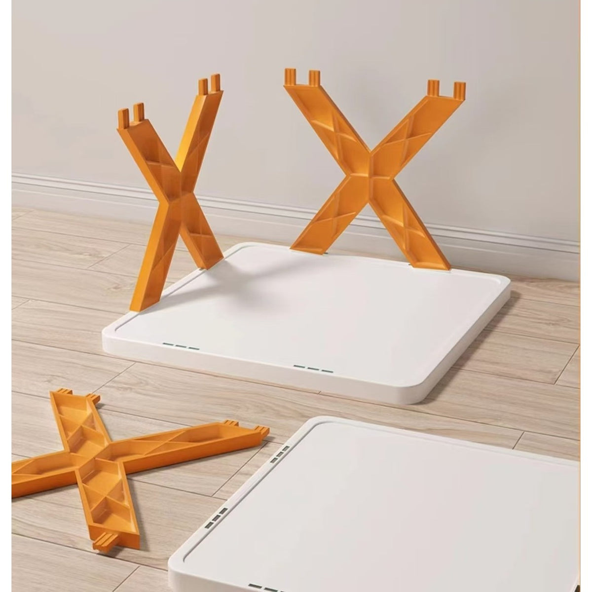 Organizator Pantofi, Suport Modular Stivuibil cu 5 Niveluri, Structura Stabila din ABS, Design Compact pentru Spatii Inguiste, 65.5 x 24 x 26 cm, Portocaliu