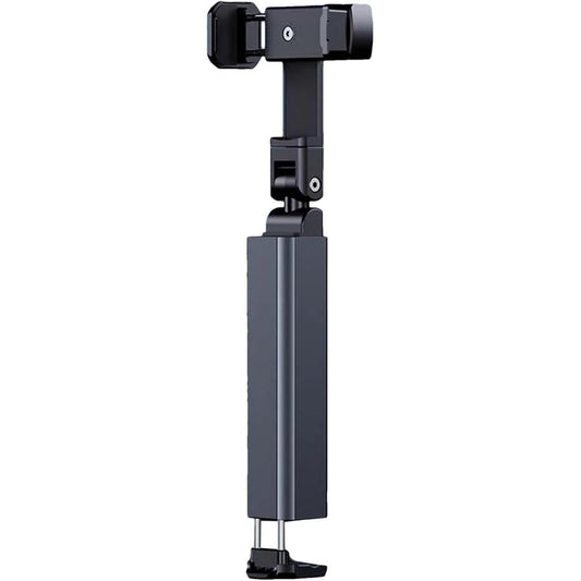 Suport Telefon Mobil, Braț Telescopic și Rotativ 360 Grade, Clemă de Prindere Universală, Design Pliabil pentru Birou și Avion, Plastic, Negru