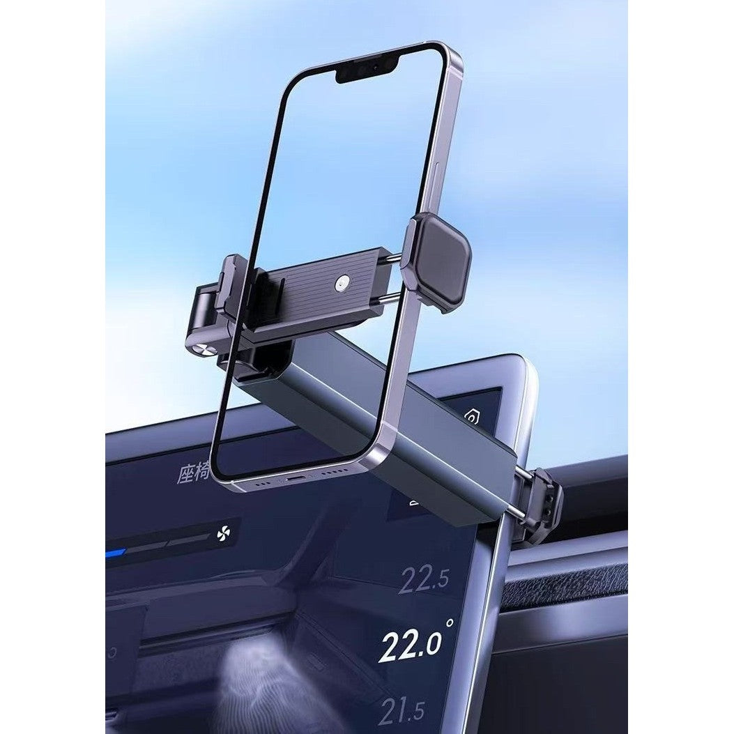 Suport Telefon Mobil, Braț Telescopic și Rotativ 360 Grade, Clemă de Prindere Universală, Design Pliabil pentru Birou și Avion, Plastic, Negru