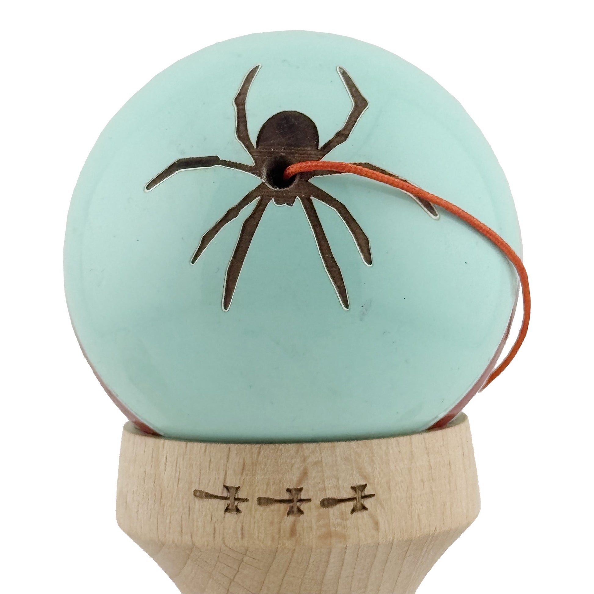 Kendama X Silken Originala, Model V3 Verde Mint, Profesionala, Cupe Mari King Size, Super Sticky, Gaura in Baza, Rulment, Ata 55cm