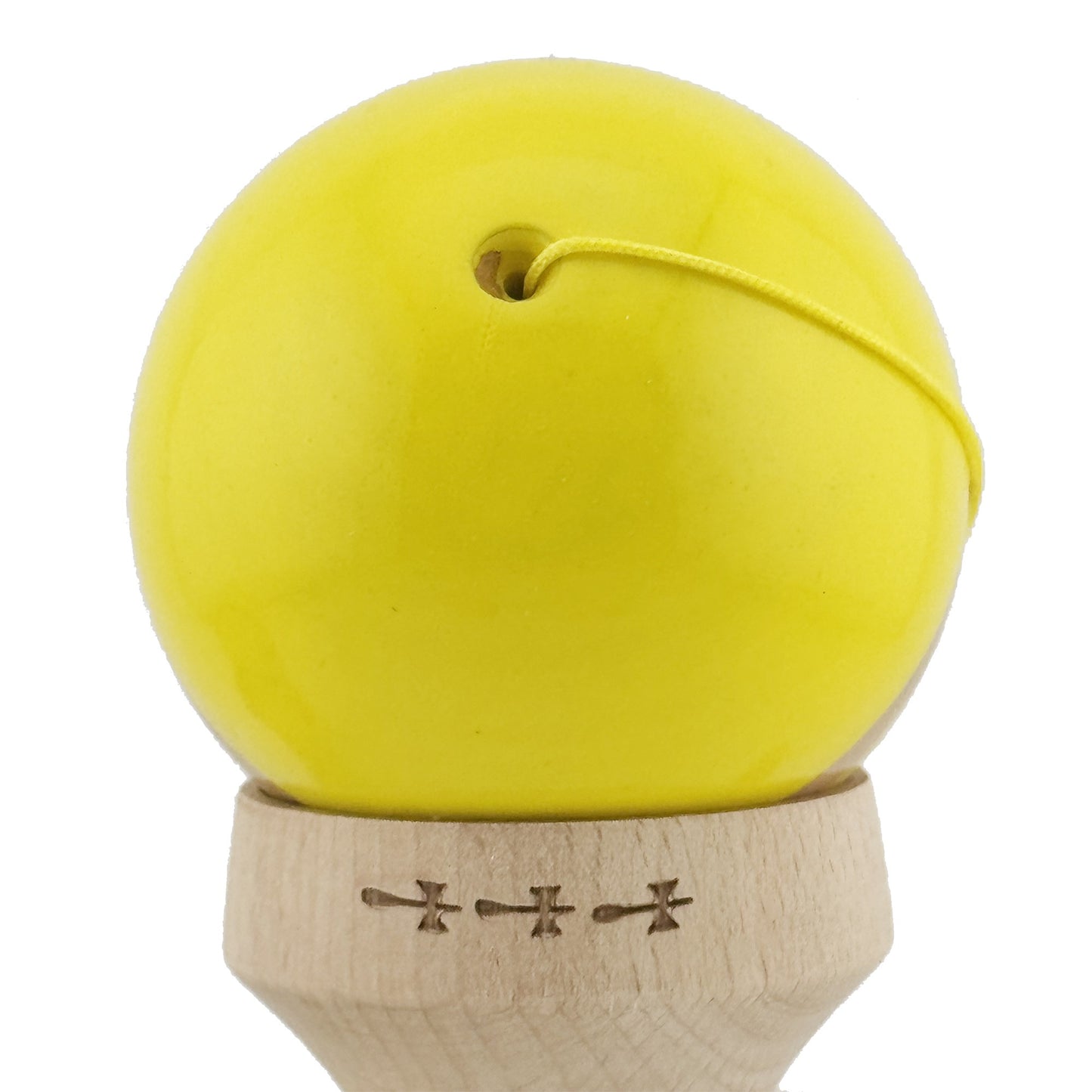 Kendama X Rainbow Originala, Model V3 Galben, Profesionala, Cupe Mari King Size, Super Sticky, Gaura in Baza, Rulment, Ata 55cm