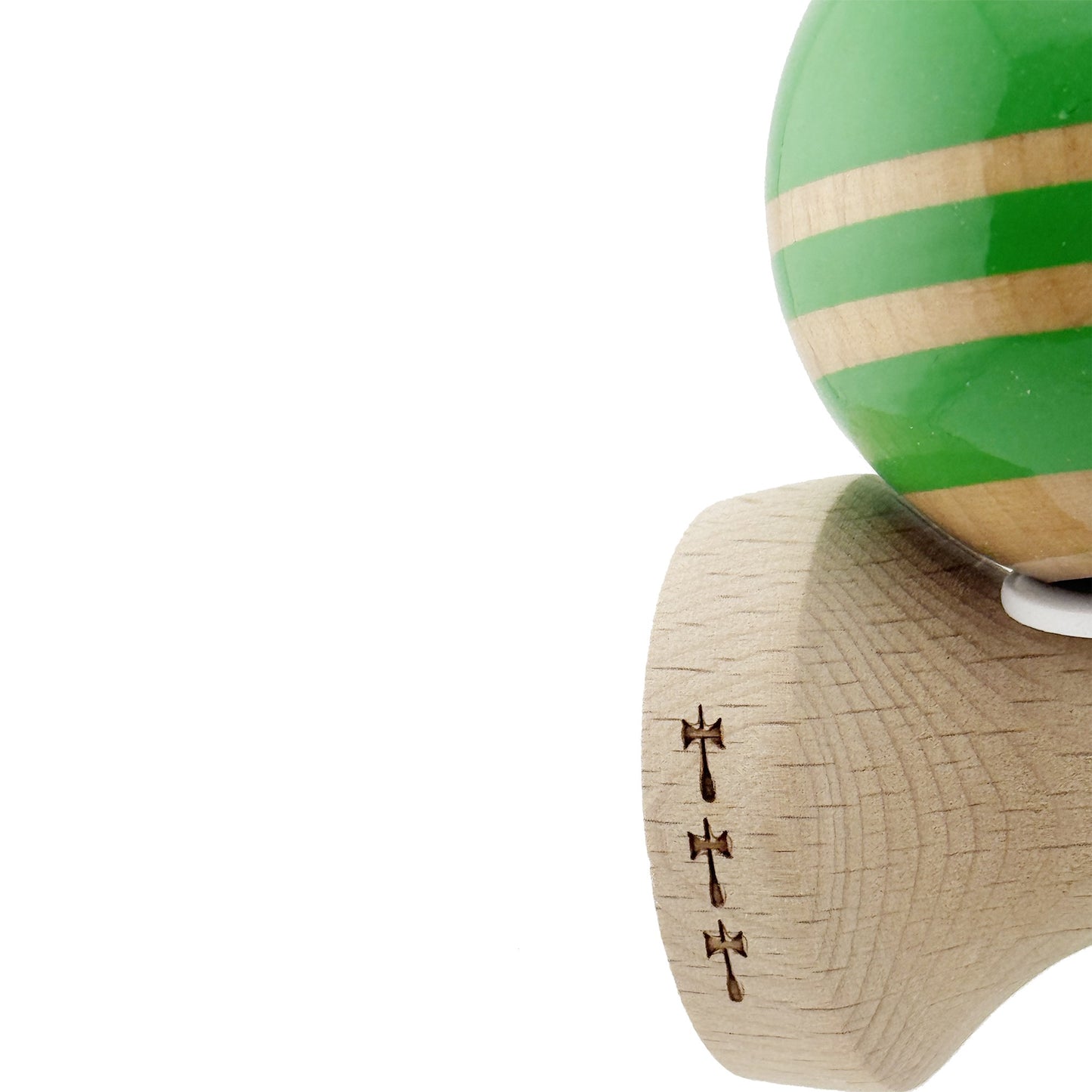 Kendama X Rainbow Originala, Model V3 Verde, Profesionala, Cupe Mari King Size, Super Sticky, Gaura in Baza, Rulment, Ata 55cm