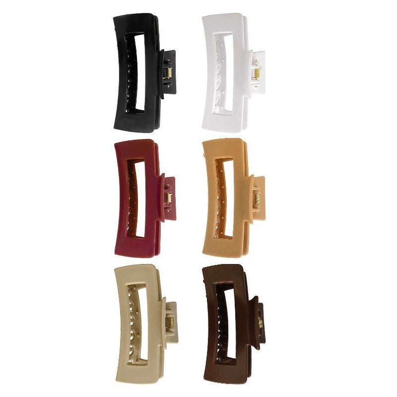 Set Cleme de Păr Tip Clește, Mărime Mare pentru Păr Gros sau Lung, Silicon Moale și Flexibil, Rezistente, 10.3 x 5 x 4.4 cm, Multicolor, 6 Bucăți